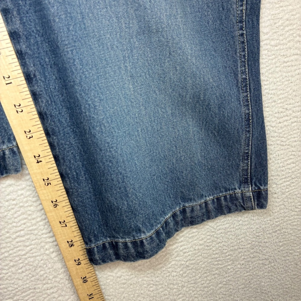 Gap Bootcut Jeans Men 35x30 Blue Faded Cargo Denim Vintage Casual Y2K Wide‎ - Picture 7 of 8